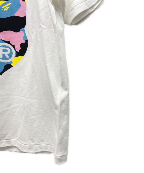 A BATHING APE（アベイシングエイプ）A BATHING APE (アベイシングエイプ) A BATHING APE半袖カットソー ホワイト×ブルー サイズ:Mの古着・服飾アイテム