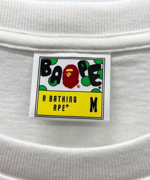 A BATHING APE（アベイシングエイプ）A BATHING APE (アベイシングエイプ) A BATHING APE　CAMO COLLEDE TEE　半袖カットソー ホワイト×レッド サイズ:Mの古着・服飾アイテム
