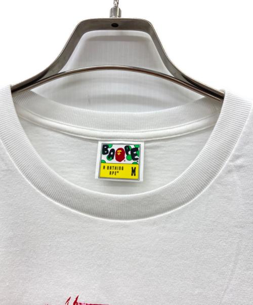 A BATHING APE（アベイシングエイプ）A BATHING APE (アベイシングエイプ) A BATHING APE　CAMO COLLEDE TEE　半袖カットソー ホワイト×レッド サイズ:Mの古着・服飾アイテム
