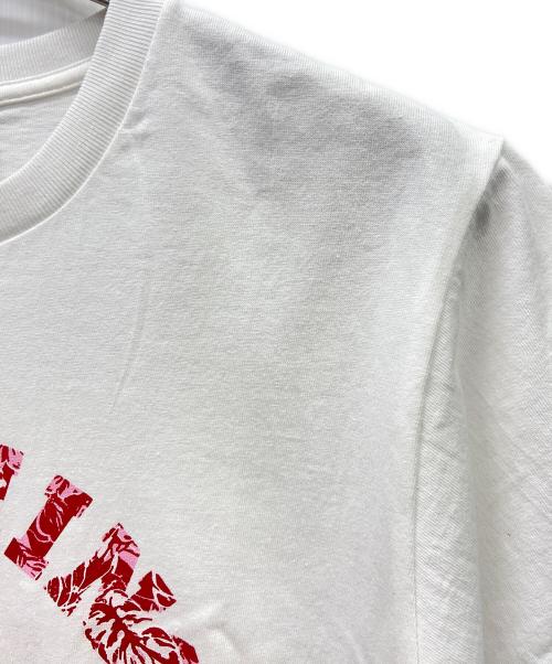A BATHING APE（アベイシングエイプ）A BATHING APE (アベイシングエイプ) A BATHING APE　CAMO COLLEDE TEE　半袖カットソー ホワイト×レッド サイズ:Mの古着・服飾アイテム