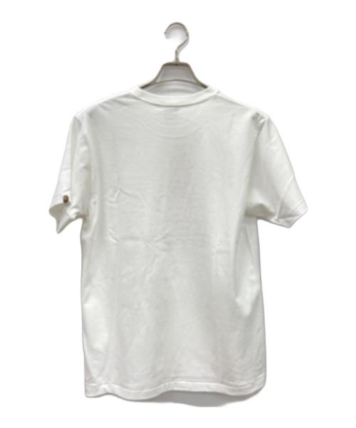A BATHING APE（アベイシングエイプ）A BATHING APE (アベイシングエイプ) A BATHING APE　CAMO COLLEDE TEE　半袖カットソー ホワイト×レッド サイズ:Mの古着・服飾アイテム