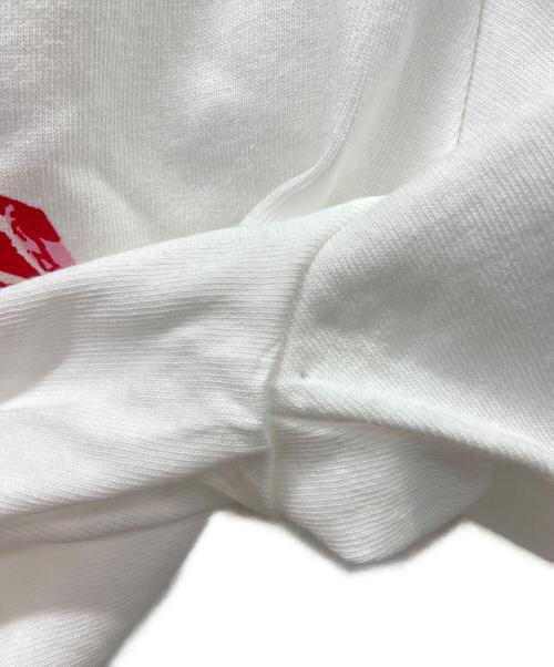 A BATHING APE（アベイシングエイプ）A BATHING APE (アベイシングエイプ) A BATHING APE　CAMO COLLEDE TEE　半袖カットソー ホワイト×レッド サイズ:Mの古着・服飾アイテム
