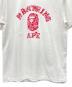 中古・古着 A BATHING APE (アベイシングエイプ) A BATHING APE　CAMO COLLEDE TEE　半袖カットソー ホワイト×レッド サイズ:M：7000円