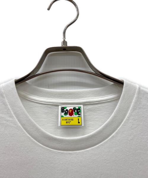A BATHING APE（アベイシングエイプ）A BATHING APE (アベイシングエイプ) 半袖カットソー ホワイト×ブルー サイズ:Lの古着・服飾アイテム
