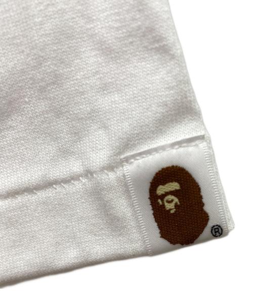 A BATHING APE（アベイシングエイプ）A BATHING APE (アベイシングエイプ) 半袖カットソー ホワイト×ブルー サイズ:Lの古着・服飾アイテム