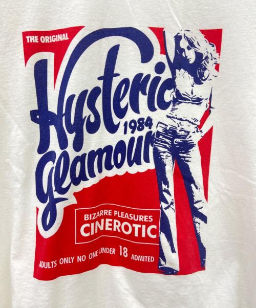 Hysteric Glamour（ヒステリックグラマー）Hysteric Glamour (ヒステリックグラマー) 半袖カットソー ホワイト×レッド サイズ:Sの古着・服飾アイテム