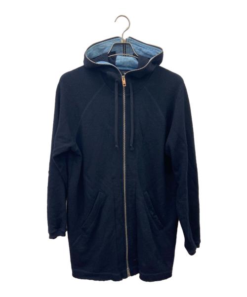 DIESEL（ディーゼル）DIESEL (ディーゼル) フーデッドジャケット ネイビー×ブルー サイズ:Lの古着・服飾アイテム