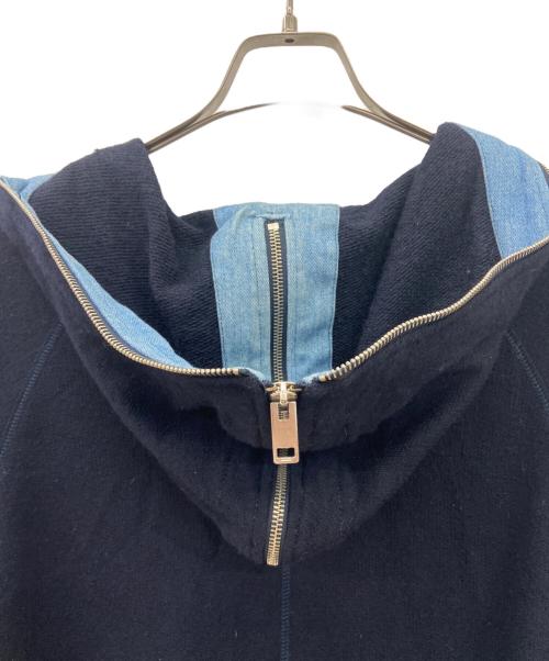 DIESEL（ディーゼル）DIESEL (ディーゼル) フーデッドジャケット ネイビー×ブルー サイズ:Lの古着・服飾アイテム