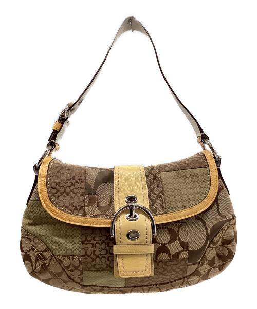COACH（コーチ）COACH (コーチ) ワンショルダーバッグ イエロー×ベージュの古着・服飾アイテム