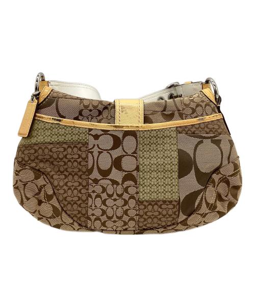 COACH（コーチ）COACH (コーチ) ワンショルダーバッグ イエロー×ベージュの古着・服飾アイテム