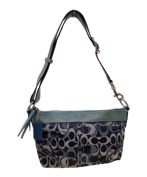 COACH（コーチ）COACH (コーチ) COACH　シグネチャー　ワンショルダーバッグ ネイビーの古着・服飾アイテム