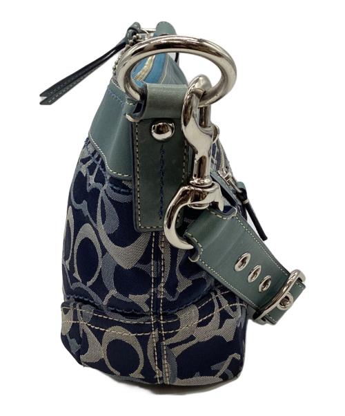 COACH（コーチ）COACH (コーチ) COACH　シグネチャー　ワンショルダーバッグ ネイビーの古着・服飾アイテム