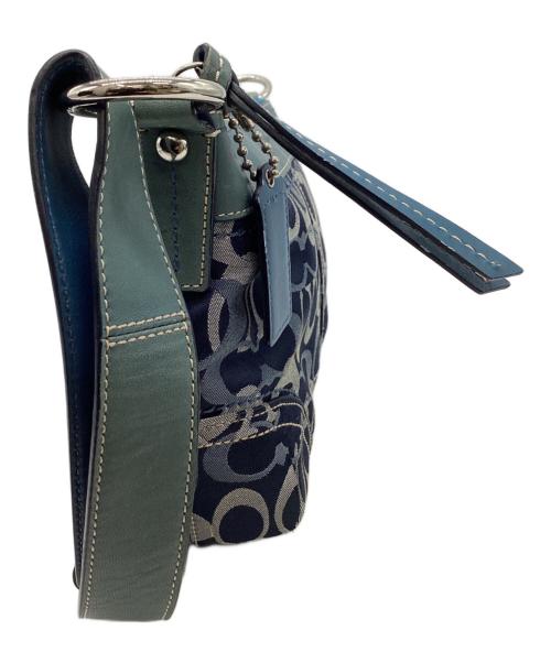 COACH（コーチ）COACH (コーチ) COACH　シグネチャー　ワンショルダーバッグ ネイビーの古着・服飾アイテム