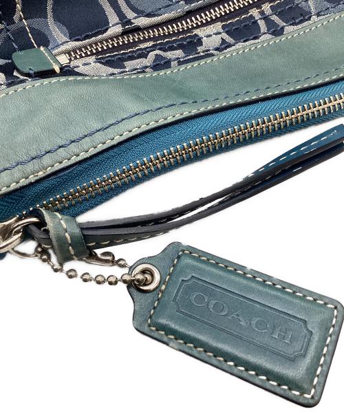 COACH（コーチ）COACH (コーチ) COACH　シグネチャー　ワンショルダーバッグ ネイビーの古着・服飾アイテム