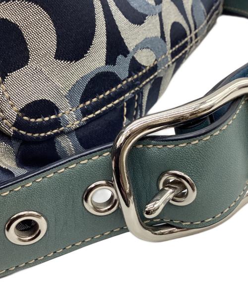 COACH（コーチ）COACH (コーチ) COACH　シグネチャー　ワンショルダーバッグ ネイビーの古着・服飾アイテム