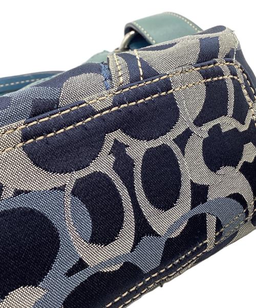 COACH（コーチ）COACH (コーチ) COACH　シグネチャー　ワンショルダーバッグ ネイビーの古着・服飾アイテム