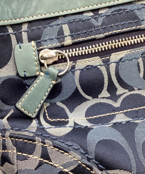 COACH（コーチ）COACH (コーチ) COACH　シグネチャー　ワンショルダーバッグ ネイビーの古着・服飾アイテム