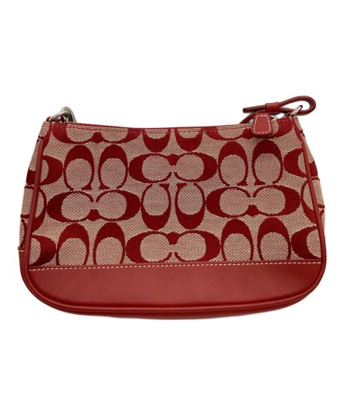 COACH（コーチ）COACH (コーチ) COACH　シグネチャー　アクセサリーポーチ レッドの古着・服飾アイテム