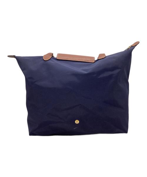 LONGCHAMP（ロンシャン）LONGCHAMP (ロンシャン) LONGCHAMP　ルプリアージュ　トートバッグ ネイビー×ブラウンの古着・服飾アイテム