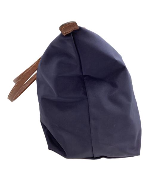 LONGCHAMP（ロンシャン）LONGCHAMP (ロンシャン) LONGCHAMP　ルプリアージュ　トートバッグ ネイビー×ブラウンの古着・服飾アイテム