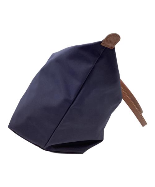LONGCHAMP（ロンシャン）LONGCHAMP (ロンシャン) LONGCHAMP　ルプリアージュ　トートバッグ ネイビー×ブラウンの古着・服飾アイテム