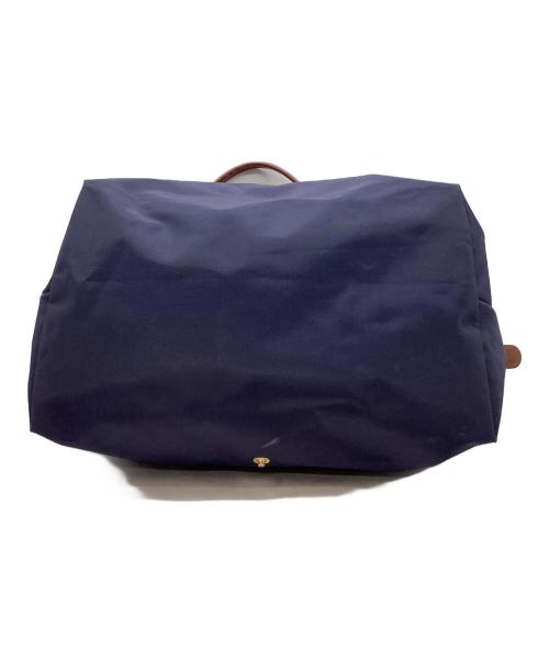 LONGCHAMP（ロンシャン）LONGCHAMP (ロンシャン) LONGCHAMP　ルプリアージュ　トートバッグ ネイビー×ブラウンの古着・服飾アイテム