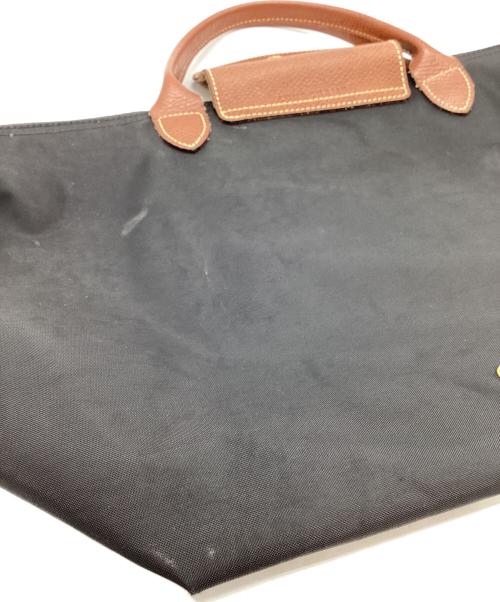 LONGCHAMP（ロンシャン）LONGCHAMP (ロンシャン) LONGCHAMP　ルプリアージュ　トートバッグ ブラック×ブラウンの古着・服飾アイテム