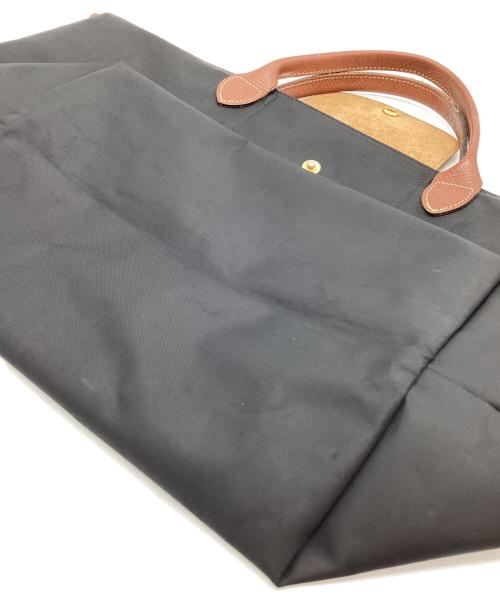 LONGCHAMP（ロンシャン）LONGCHAMP (ロンシャン) LONGCHAMP　ルプリアージュ　トートバッグ ブラック×ブラウンの古着・服飾アイテム