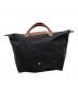 LONGCHAMP (ロンシャン) LONGCHAMP　ルプリアージュ　トートバッグ ブラック×ブラウン：6000円