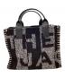 MARC JACOBS (マークジェイコブス) MARC JACOBS　ザブランケットスモールトートバッグ ブラック×ホワイト：18000円