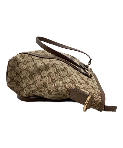 GUCCI（グッチ）GUCCI (グッチ) GUCCI　GGスプリーム　トートバッグ ベージュ×ブラウンの古着・服飾アイテム