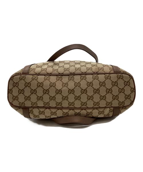GUCCI（グッチ）GUCCI (グッチ) GUCCI　GGスプリーム　トートバッグ ベージュ×ブラウンの古着・服飾アイテム