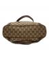 中古・古着 GUCCI (グッチ) GUCCI　GGスプリーム　トートバッグ ベージュ×ブラウン：50000円