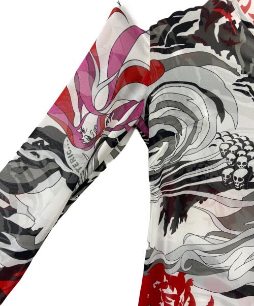hysterics（ヒステリックス）hysterics (ヒステリックス) hysterics　長袖ブラウス ブラック×ホワイト サイズ:Freeの古着・服飾アイテム