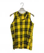 COMME des GARCONSコムデギャルソン）の古着「ノースリーブブラウス」｜イエロー×ブラック