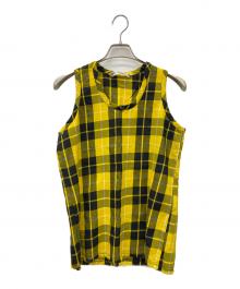 COMME des GARCONS（コムデギャルソン）の古着「ノースリーブブラウス」｜イエロー×ブラック