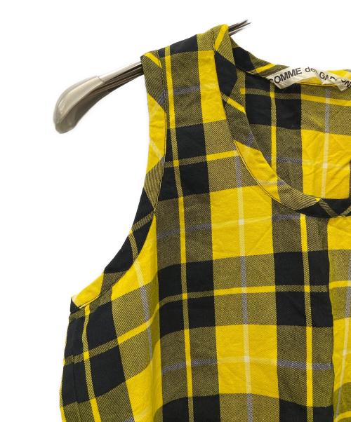 COMME des GARCONS（コムデギャルソン）COMME des GARCONS (コムデギャルソン) ノースリーブブラウス イエロー×ブラック サイズ:Freeの古着・服飾アイテム