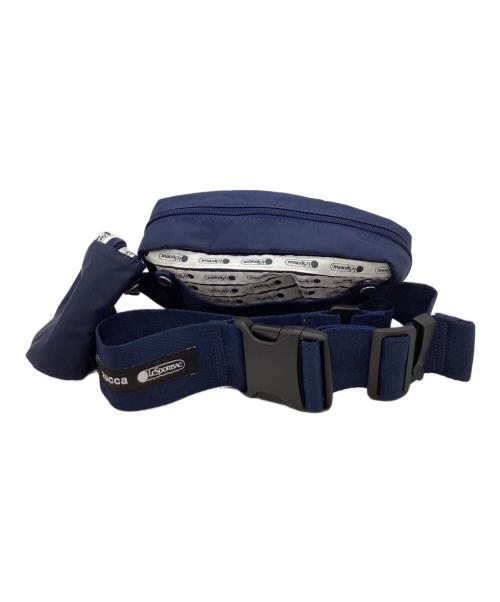 LeSportsac（レスポートサック）LeSportsac (レスポートサック) ZUCCA (ズッカ) LeSportsac　ZUCCA　LOUVER TAPE BELTPACK ネイビー×ホワイトの古着・服飾アイテム
