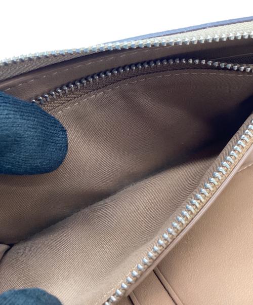COACH（コーチ）COACH (コーチ) COACH　トープレザー ミディアム ID ジップウォレット　2つ折り財布 ベージュ×ホワイトの古着・服飾アイテム