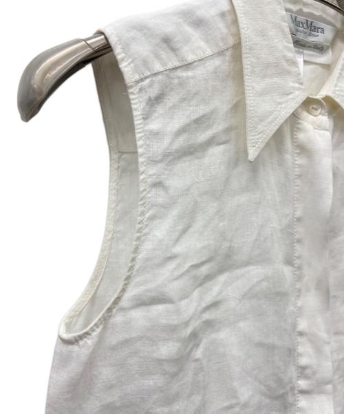 MaxMara（マックスマーラ）MaxMara (マックスマーラ) ノースリーブシャツ ホワイト サイズ:36の古着・服飾アイテム