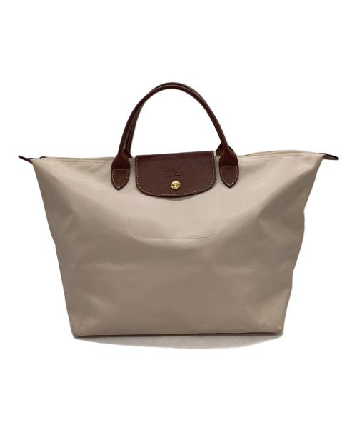 LONGCHAMP（ロンシャン）LONGCHAMP (ロンシャン) LONGCHAMP　ルプリアージュ オリジナルトップハンドルバッグ ベージュの古着・服飾アイテム