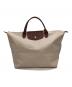 LONGCHAMP（ロンシャン）の古着「LONGCHAMP　ルプリアージュ オリジナルトップハンドルバッグ」｜ベージュ
