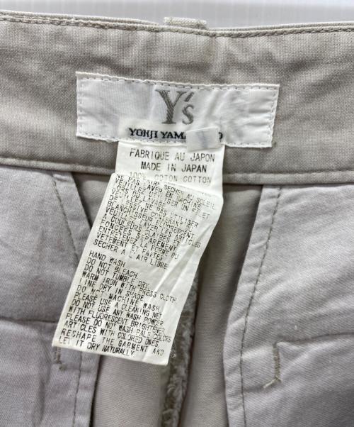 YOHJI YAMAMOTO（ヨウジヤマモト）YOHJI YAMAMOTO (ヨウジヤマモト) ワイドコットンパンツ ライトグレー サイズ:SIZE2の古着・服飾アイテム