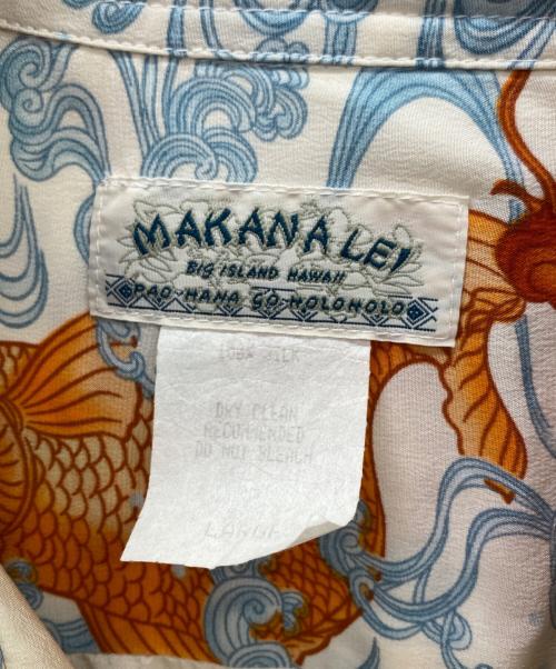 MAKANA LEI（マカナレイ）MAKANA LEI (マカナレイ) 半袖シャツ アイボリー×オレンジ サイズ:Lの古着・服飾アイテム