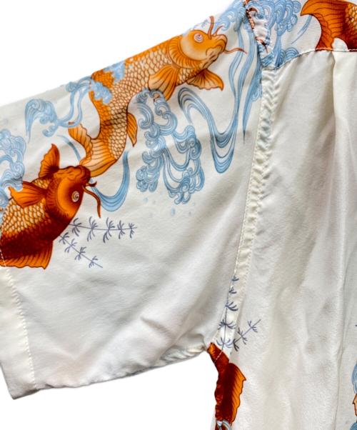 MAKANA LEI（マカナレイ）MAKANA LEI (マカナレイ) 半袖シャツ アイボリー×オレンジ サイズ:Lの古着・服飾アイテム