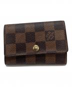 LOUIS VUITTONルイ ヴィトン）の古着「LOUIS VUITTON　ダミエ　 ミュルティクレ6　キーケース」｜ブラウン