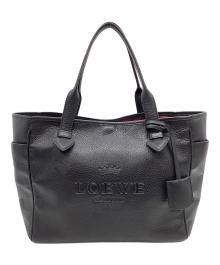 LOEWE（ロエベ）の古着「ヘリテージトートバッグ」｜ブラック×ボルドー