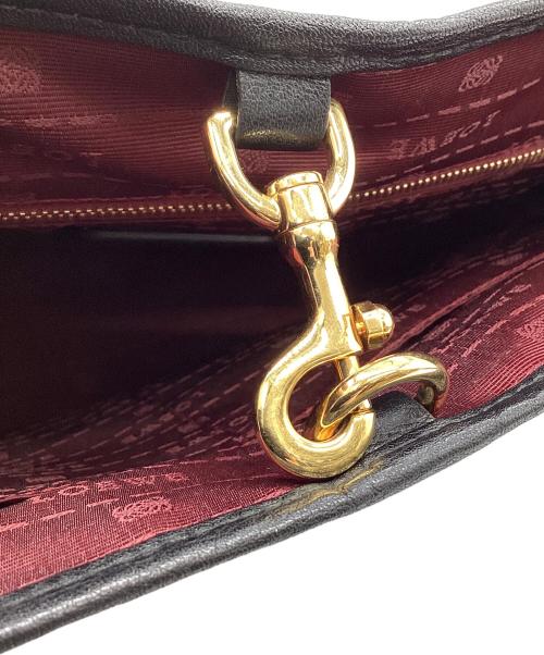 LOEWE（ロエベ）LOEWE (ロエベ) ヘリテージトートバッグ ブラック×ボルドーの古着・服飾アイテム