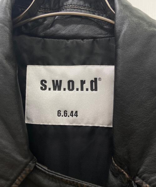 S.W.O.R.D 6.6.44（ソード）S.W.O.R.D 6.6.44 (ソード) レザージャケット ブラック サイズ:40の古着・服飾アイテム