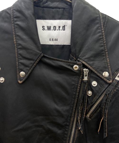 S.W.O.R.D 6.6.44（ソード）S.W.O.R.D 6.6.44 (ソード) レザージャケット ブラック サイズ:40の古着・服飾アイテム